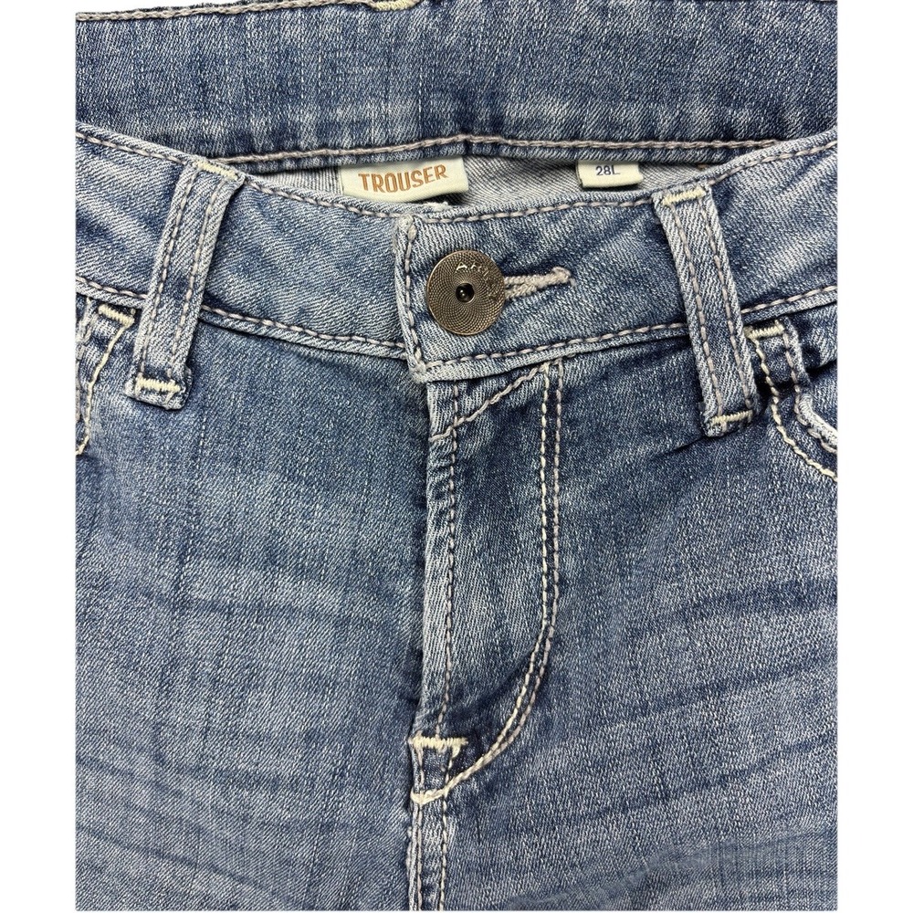 Ariat Trouser Chelsey Wide Leg Jeans Womens 28L Stretch Western Y2K Boho Rodeo - Picture 3 of 13